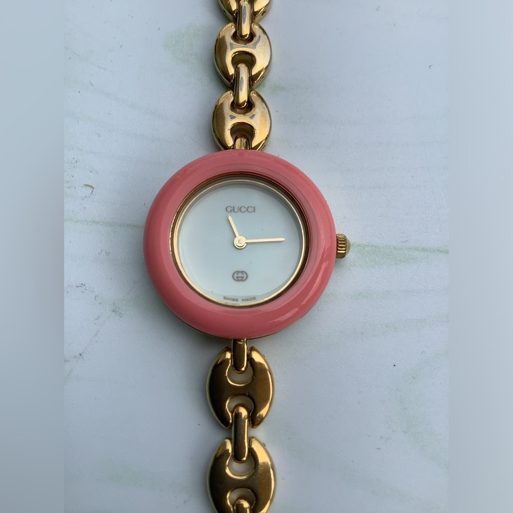 Dressy GUCCI Chain Bracelet Watch with colorful bezels🌺🌼🌸 - Picture 7 of 10